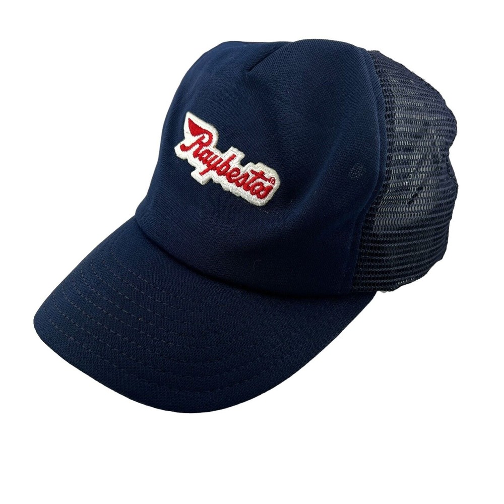 Snapback Trucker Hat, Dark Blue w/ Raybesto's in Red, OS, Adjustable